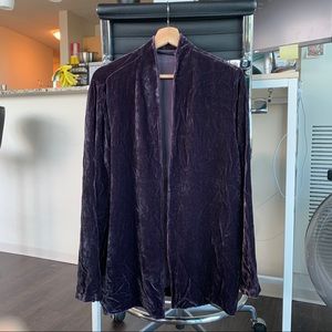 Purple Velvet Kimono Style Robe